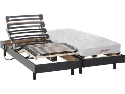 Elektrisch Relaxbed Met Matras Met Latex-Instap Tyndare Van Dreamea - Zwart - 2 X 80 X 200 Cm
