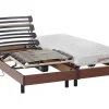 Elektrisch Relaxbed Met Matras Met Latex-Instap Tyndare Van Dreamea - Kersenhout - 2 X 80 X 200 Cm