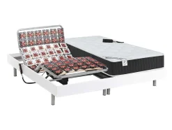 Elektrisch Relaxbed Met Pocketveren En Vormgeheugenmatras Phanes Van Dreamea - Okin Motoren - Wit 2 X 80 X 200 Cm