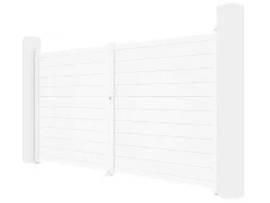 Elektrische Draaipoort Van Aluminium L355 X H181 Cm Wit - Nazario