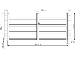 Elektrische Draaipoort Van Aluminium L397 X H181 Cm Wit - Nazario