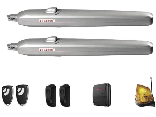 Elektrische Draaipoort Van Aluminium L355 X H181 Cm Wit - Nazario