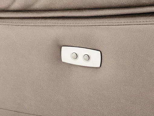 Elektrische Driezits Relaxbank Van Stof - Taupe - Dolene