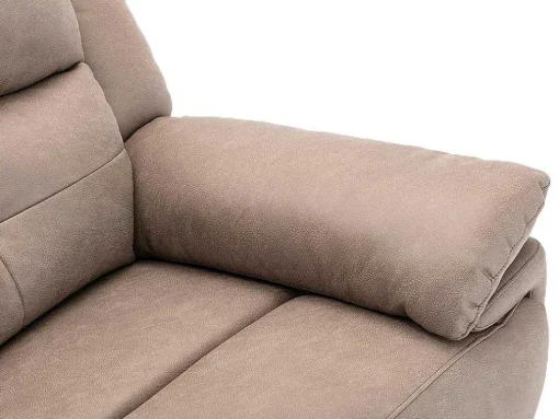 Elektrische Driezits Relaxbank Van Stof - Taupe - Dolene