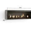 Elektrische Haard Led , 107X38X25Cm, Woonkamer - Eetkamer, Elektrische Haard, Cement