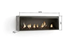 Elektrische Haard Led , 107X38X25Cm, Woonkamer - Eetkamer, Elektrische Haard, Cement
