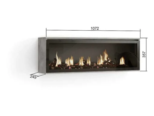 Elektrische Haard Led , 107X38X25Cm, Woonkamer - Eetkamer, Elektrische Haard, Cement