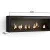 Elektrische Haard Led , 107X38X25Cm, Woonkamer - Eetkamer, Elektrische Haard, Zwart