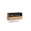 Elektrische Haard Led , 102X45X35Cm, 1 Opening, 1 Deur, Elektrische Haard, Hangend, Eiken/Zwart