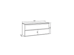 Elektrische Haard Led , 102X45X35Cm, 1 Opening, 1 Deur, Elektrische Haard, Hangend, Eiken/Zwart