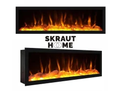 Elektrische Haard Led , 107X38X25Cm, Woonkamer - Eetkamer, Elektrische Haard, Cement