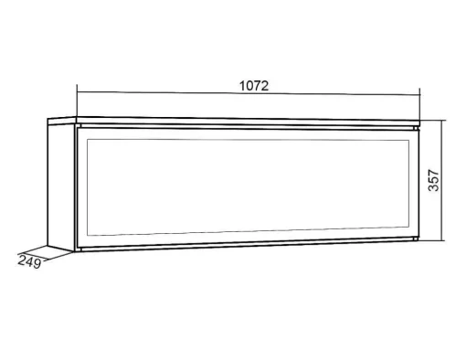 Elektrische Haard Led , 107X38X25Cm, Woonkamer - Eetkamer, Elektrische Haard, Cement