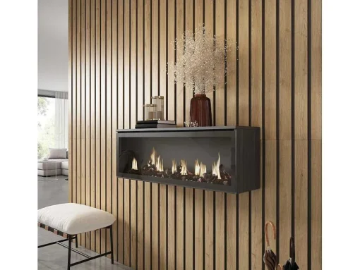 Elektrische Haard Led , 107X38X25Cm, Woonkamer - Eetkamer, Elektrische Haard, Zwart