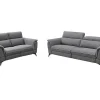Elektrische Relaxbankstel 3+2 Macari - Stof - Grijs