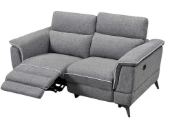 Elektrische Relaxbankstel 3+2 Macari - Stof - Grijs