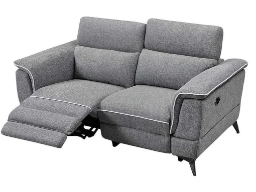 Elektrische Relaxbankstel 3+2 Macari - Stof - Grijs