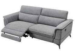 Elektrische Relaxbankstel 3+2 Macari - Stof - Grijs