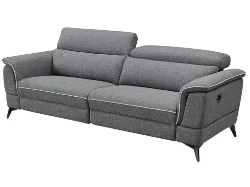 Elektrische Relaxbankstel 3+2 Macari - Stof - Grijs