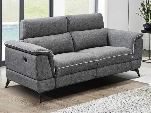 Elektrische Relaxbankstel 3+2 Macari - Stof - Grijs