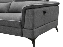 Elektrische Relaxbankstel 3+2 Macari - Stof - Grijs
