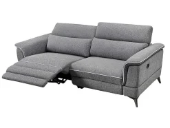 Elektrische Relaxbankstel 3+2 Macari - Stof - Grijs