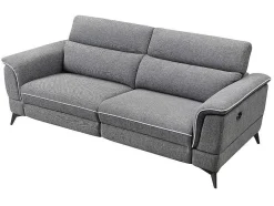 Elektrische Relaxbankstel 3+2 Macari - Stof - Grijs
