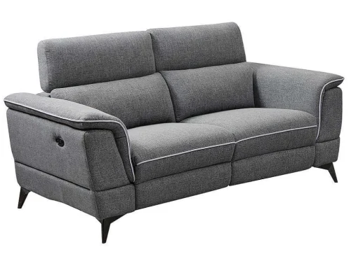 Elektrische Relaxbankstel 3+2 Macari - Stof - Grijs