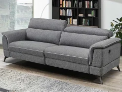 Elektrische Relaxbankstel 3+2 Macari - Stof - Grijs