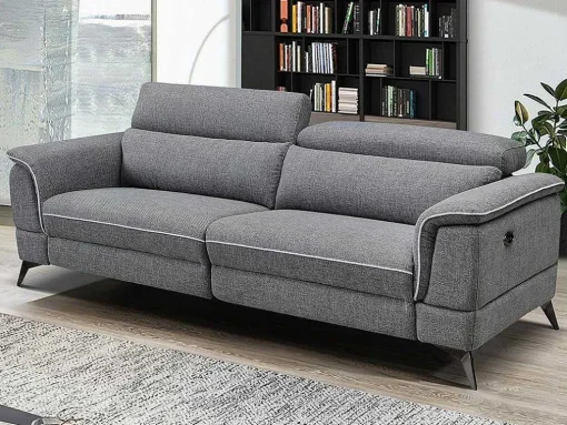 Elektrische Relaxbankstel 3+2 Macari - Stof - Grijs