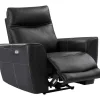 Elektrische Relax-Fauteuil Van Zwart Vaarsleer Damon