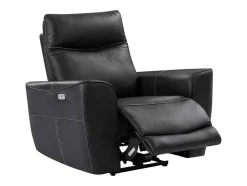 Elektrische Relax-Fauteuil Van Zwart Vaarsleer Damon