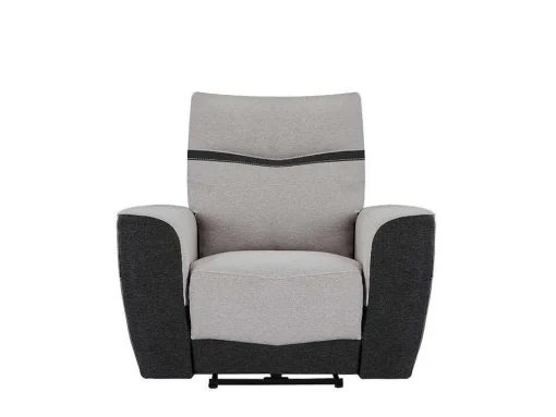 Elektrische Relaxfauteuil Van Grijze En Antracietkleurige Stof Damon