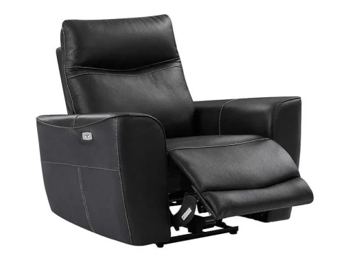 Elektrische Relax-Fauteuil Van Zwart Vaarsleer Damon