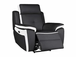Elektrische Relaxfauteuil Van Leer Angelique - Zwart/ Wit