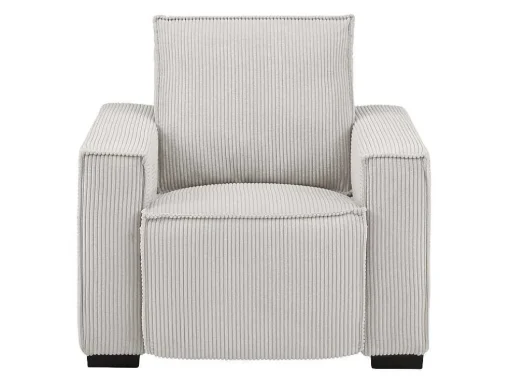 Elektrische Relaxfauteuil Van Lichtgrijs Ribfluweel Amelio