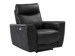 Elektrische Relax-Fauteuil Van Zwart Vaarsleer Damon