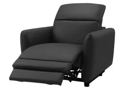 Elektrische Relaxfauteuil Cleophee Van Hoogwaardig Leer - Zwart