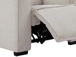Elektrische Relaxfauteuil Van Lichtgrijs Ribfluweel Amelio