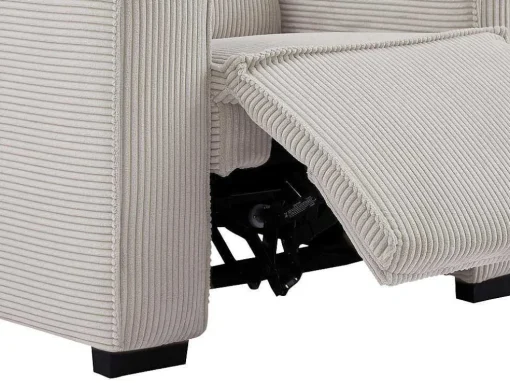 Elektrische Relaxfauteuil Van Lichtgrijs Ribfluweel Amelio