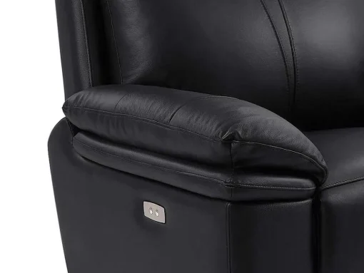 Elektrische Relax-Fauteuil Van Zwart Leer Mesola