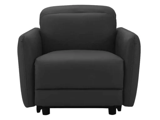 Elektrische Relaxfauteuil Cleophee Van Hoogwaardig Leer - Zwart
