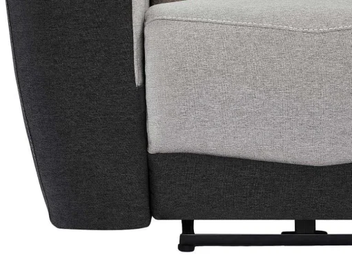 Elektrische Relaxfauteuil Van Grijze En Antracietkleurige Stof Damon
