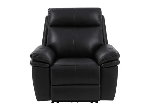Elektrische Relax-Fauteuil Van Zwart Leer Mesola