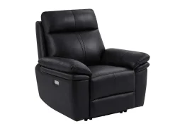 Elektrische Relax-Fauteuil Van Zwart Leer Mesola