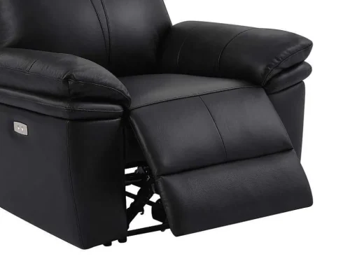 Elektrische Relax-Fauteuil Van Zwart Leer Mesola
