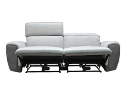 Elektrische Relaxzitbank Met 3 Plaatsen In Lichtgrijze Stof Orietto