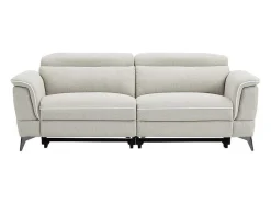 Elektrische Relax-Zitbank Met 3 Plaatsen In Beige Stof Macari