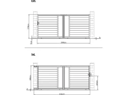 Elektrische Schuifpoort Van Aluminium Met Motieven - Halfopengewerkt - L.416 X H.180 Cm - Antraciet - Gregor