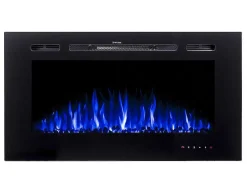 Elektrische Sfeerhaard Calbuco - L101,6 X D14 X H54,4 Cm - Zwart