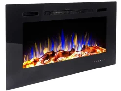 Elektrische Sfeerhaard Calbuco - L101,6 X D14 X H54,4 Cm - Zwart